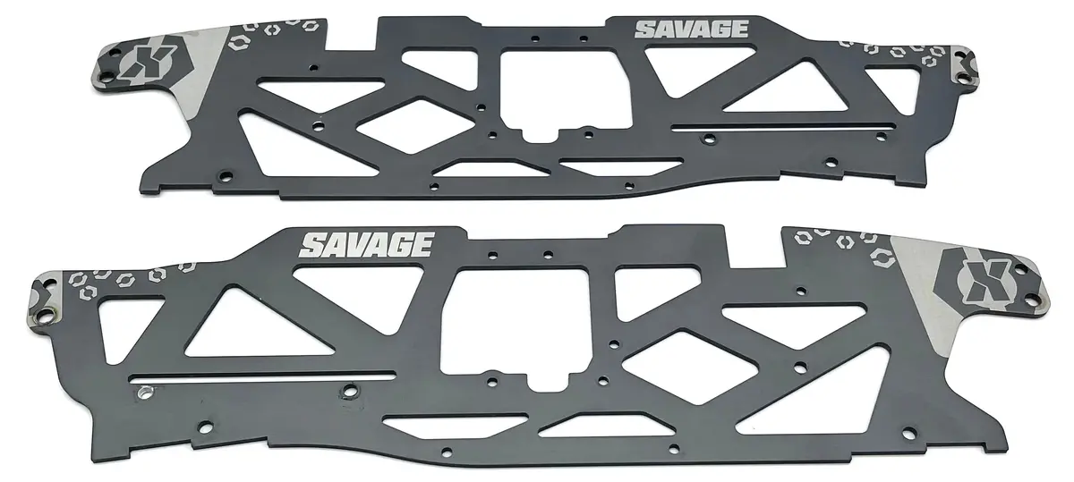 Savage X Flux V2 Main Chassis Plates 160110 Gunmetal (2.5Mm)  Hpi 160101 1