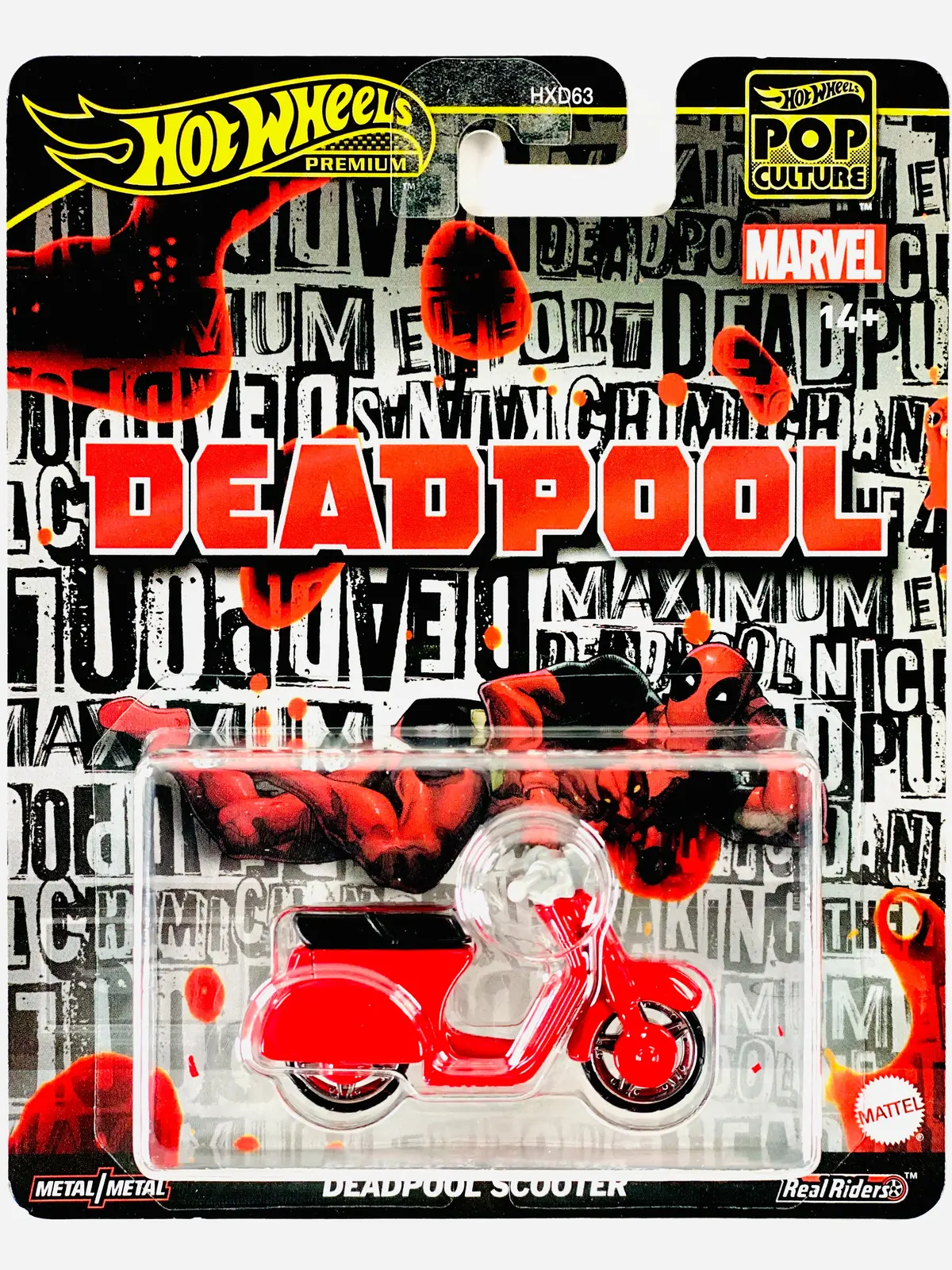 Hot Wheels 2025 Pop Culture Case J Marvel Deadpool Scooter 1