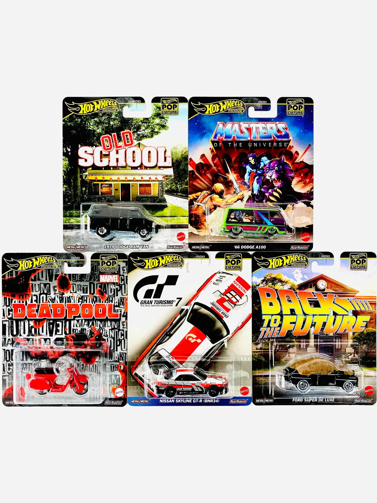 Hot Wheels 2025 Pop Culture Case J (Set Of 5 Cars) 1