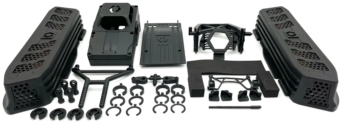 Savage Xl Flux V2 Plastic Battery Boxes, Receiver Box Esc Tray Hpi 160103 1