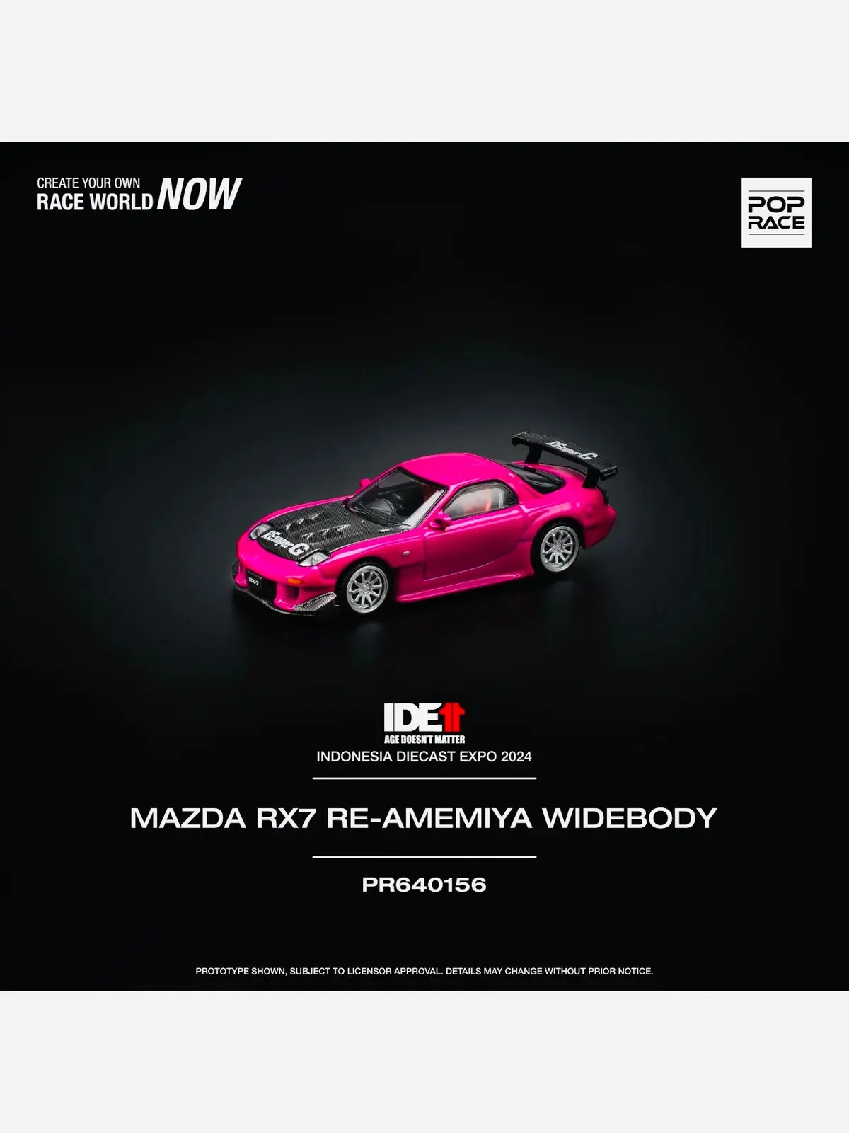 Pop Race Factory Sealed Mazda Rx-7 Re Anemia Indonesia Diecast Expo 2024 Exclusive #156 1