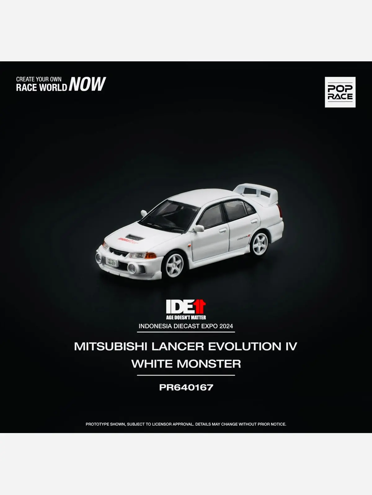 Pop Race Factory Sealed Mitsubishi Lancer Indonesia Diecast Expo 2024 Exclusive #167 1