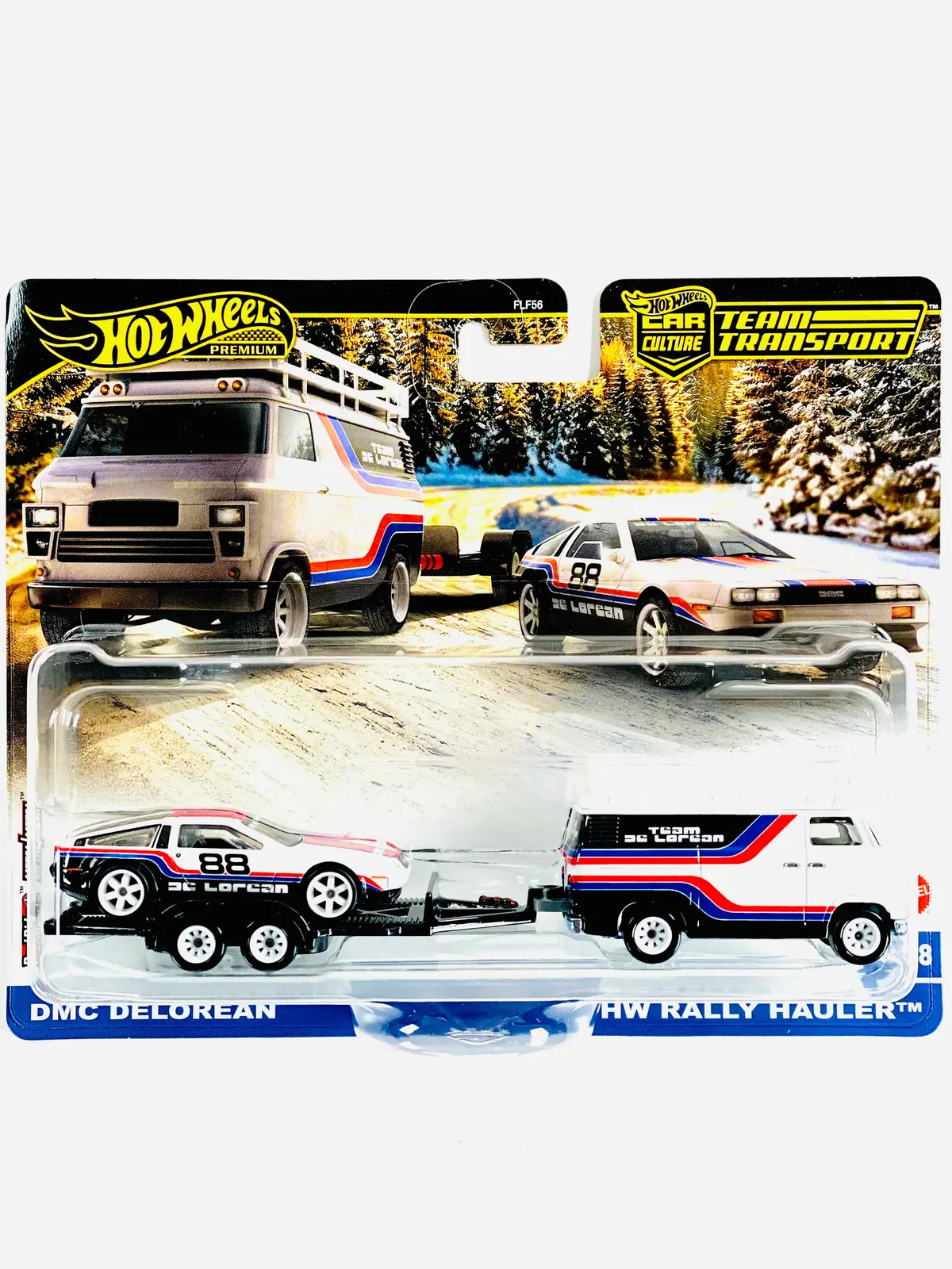 Hot Wheels 2025 Team Transport Case F Dmc Delorean & Hw Rally Hauler #78 1