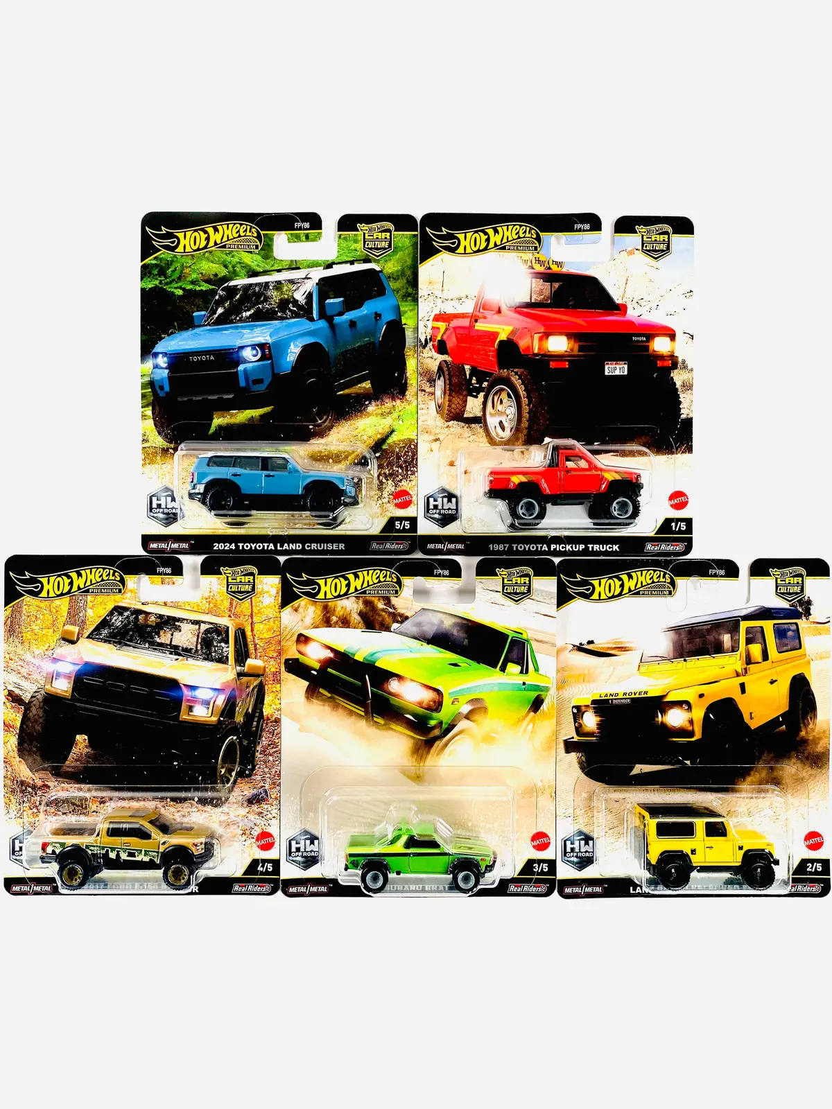 Hot Wheels 2025 Car Culture Off Road Case H (Set Of 5 Cars) 1