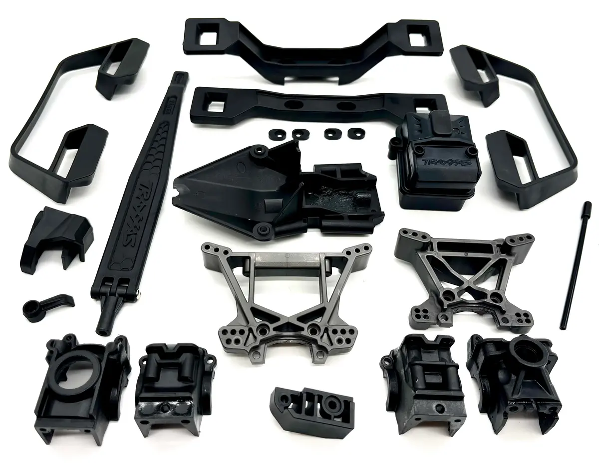 Raptor R Ultimate Shock Towers, Bulkheads, Body Mounts Traxxas 101177-4 1