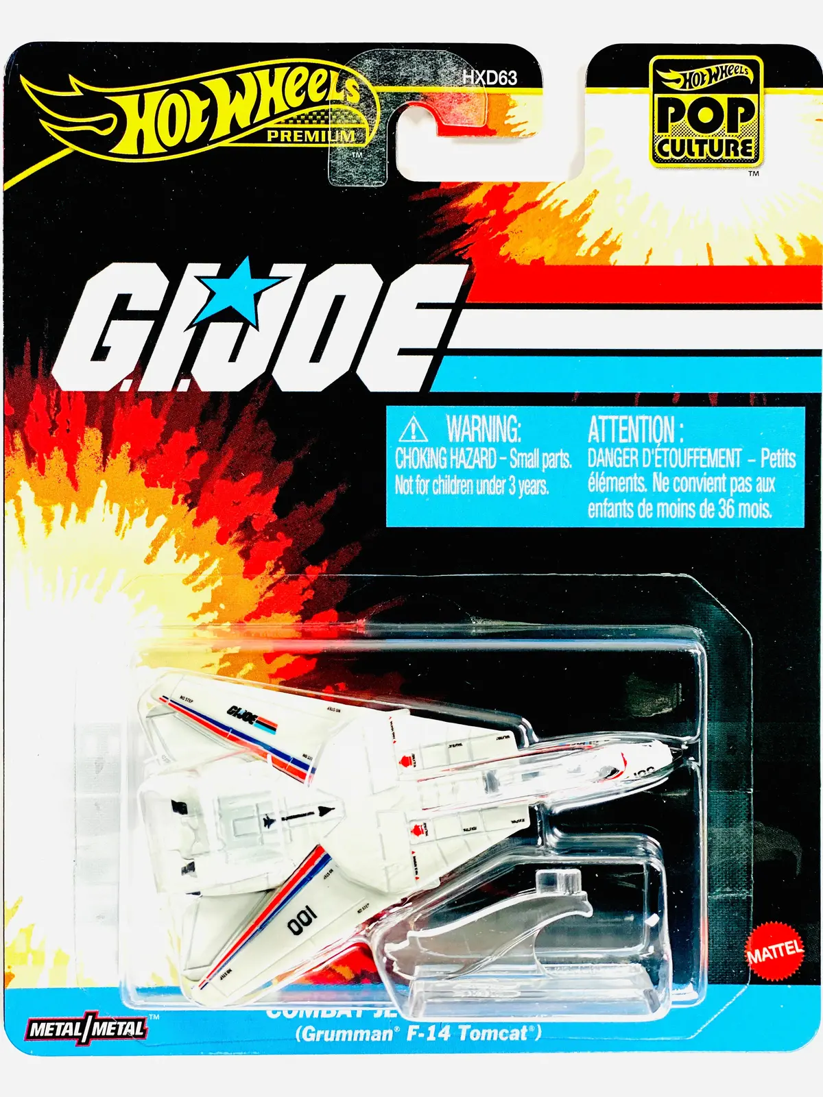 Hot Wheels 2025 Pop Culture Case K G.I.Joe Combat Jet Skystriker (Grumman F-14 Tomcat) 1