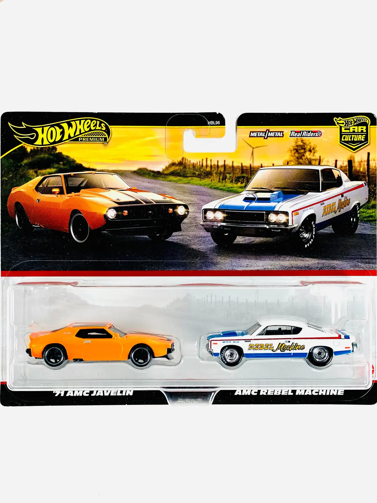 Hot Wheels 2025 Target Exclusive 2 Pack '71 Amc Javelin & Amc Rebel Machine - Damaged Card 1