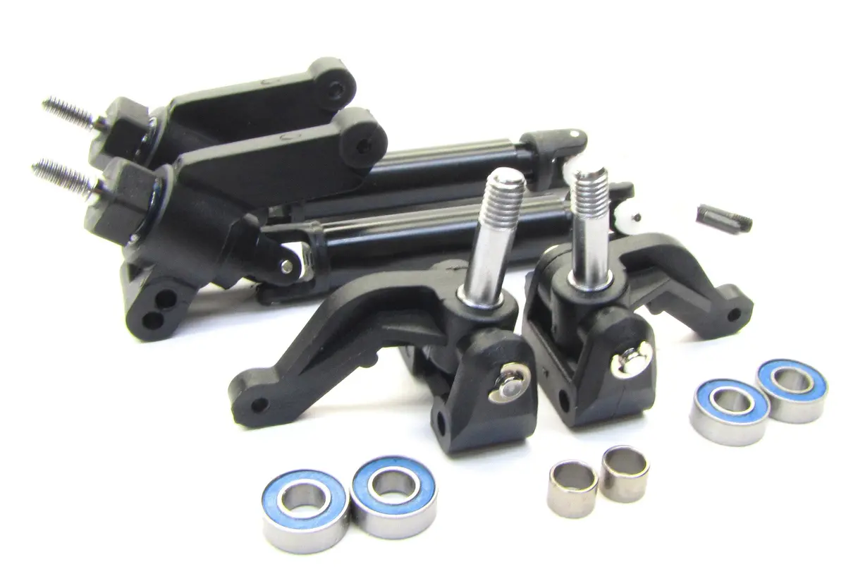 Nitro Rustler - Driveshafts Stub Axles Spindles Steering Blocks 44096-3 1