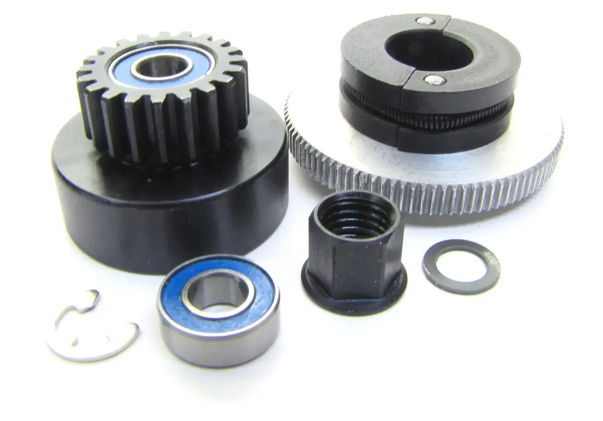Nitro Rustler - Clutch, Flywheel 20T Bell, Bearings & Nut 2.5 T-Maxx 3.3 44096-3 1