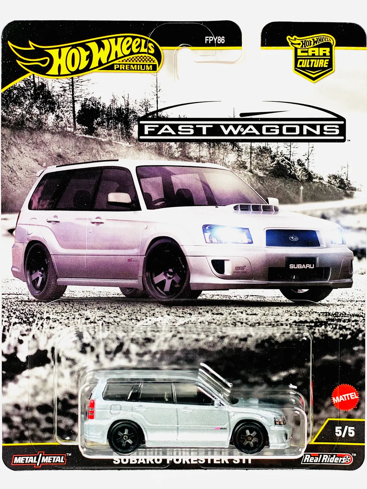 Hot Wheels 2025 Car Culture Fast Wagons Subaru Forester Sti - Damaged Card 1