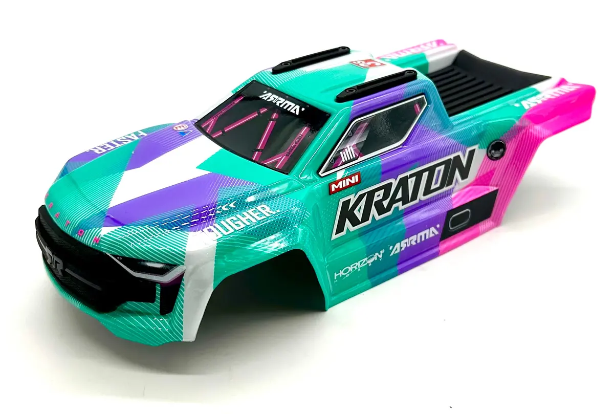 Arrma Mini Kraton 3S - Body Shell (Teal/Pink) Cover Ara2508s 1