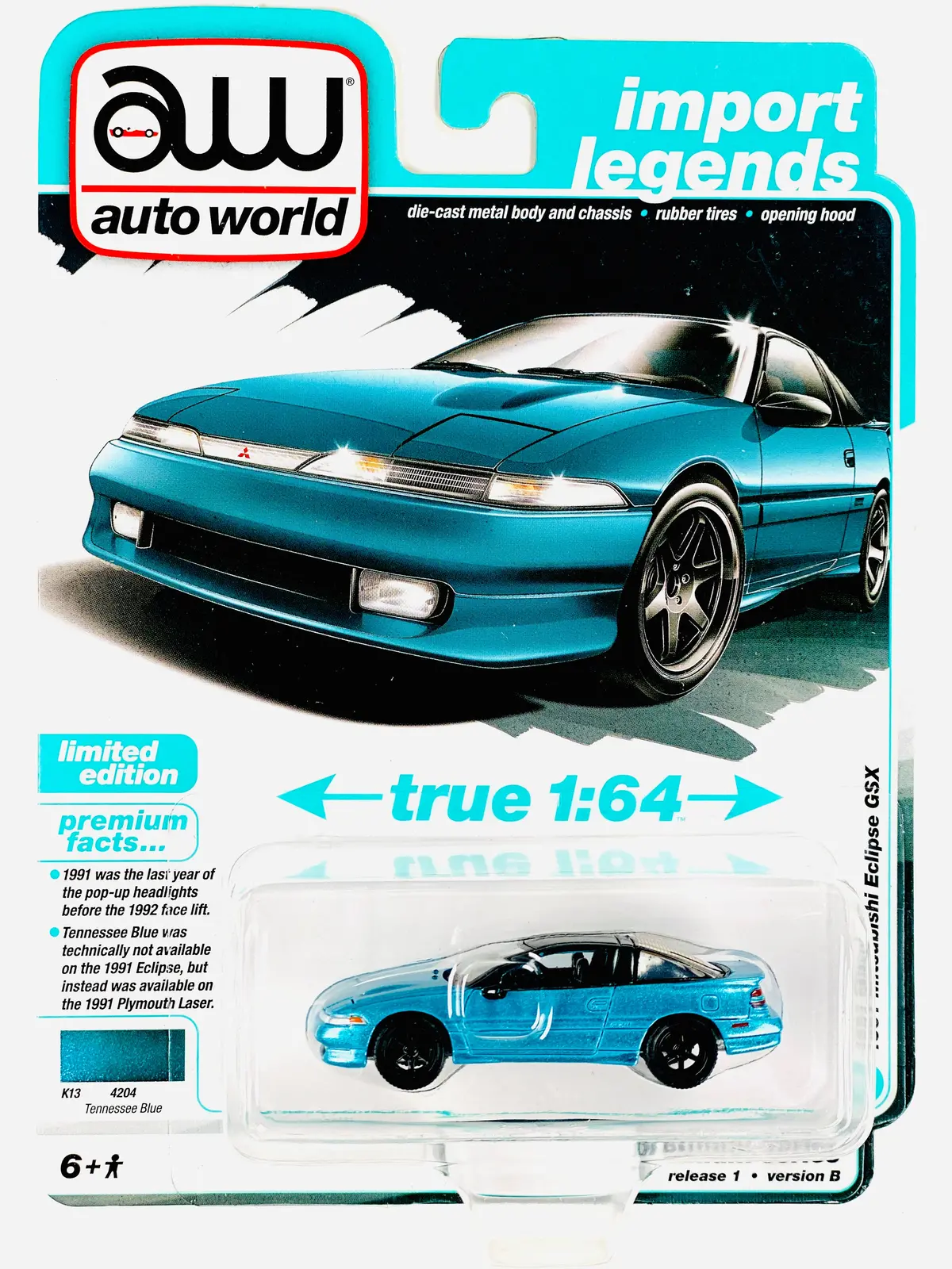 Auto World Import Legends 1991 Mitsubishi Eclipse Gsx Tennessee Blue 1