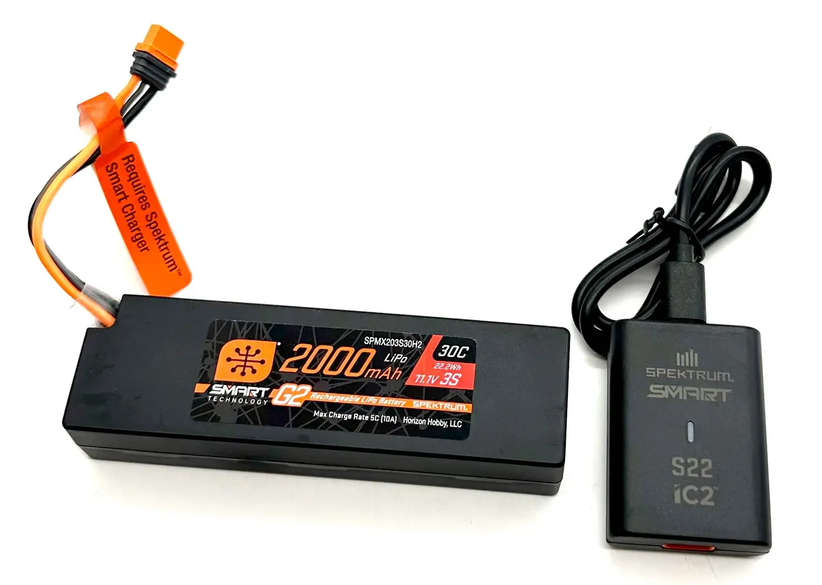 Arrma Mini Kraton 3S - Battery & Charger 2000Mah 3S 11.1V Lipo Ara2508s 1