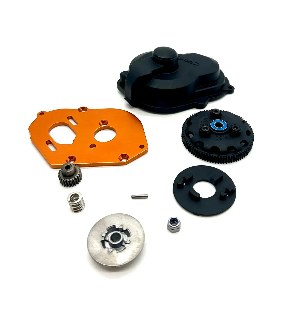 Slash Modified - Spur & Slipper Clutch 86T, Motor Mount (Orange) Traxxas 104354-74 1