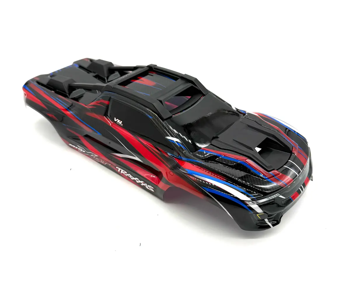 Mini-Xrt Body Cover Shell (Red Painted Prographics, Clipless Traxxas 108076-1 1