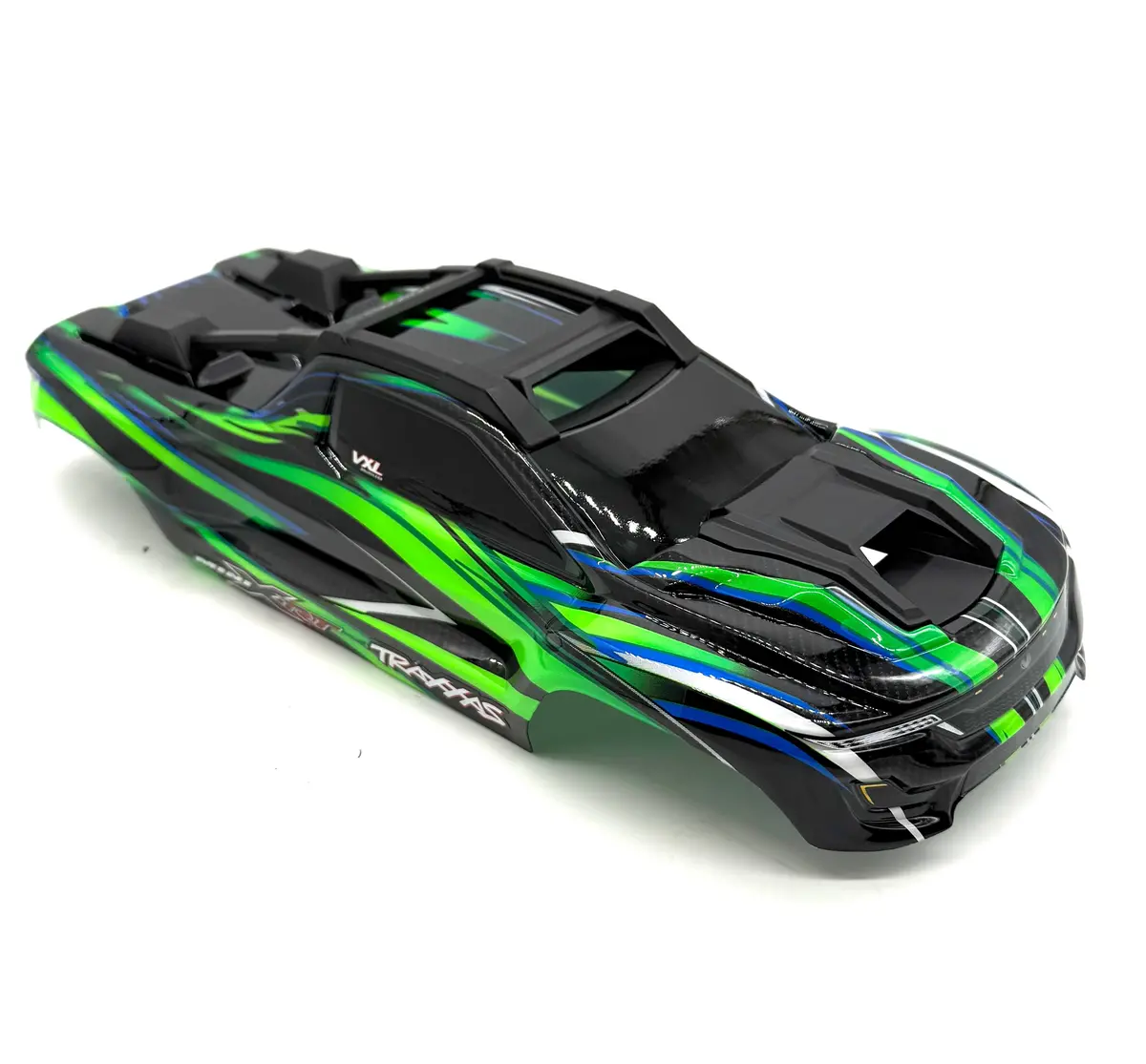 Mini-Xrt Body Cover Shell (Green Painted Prographics, Clipless Traxxas 108076-1 1