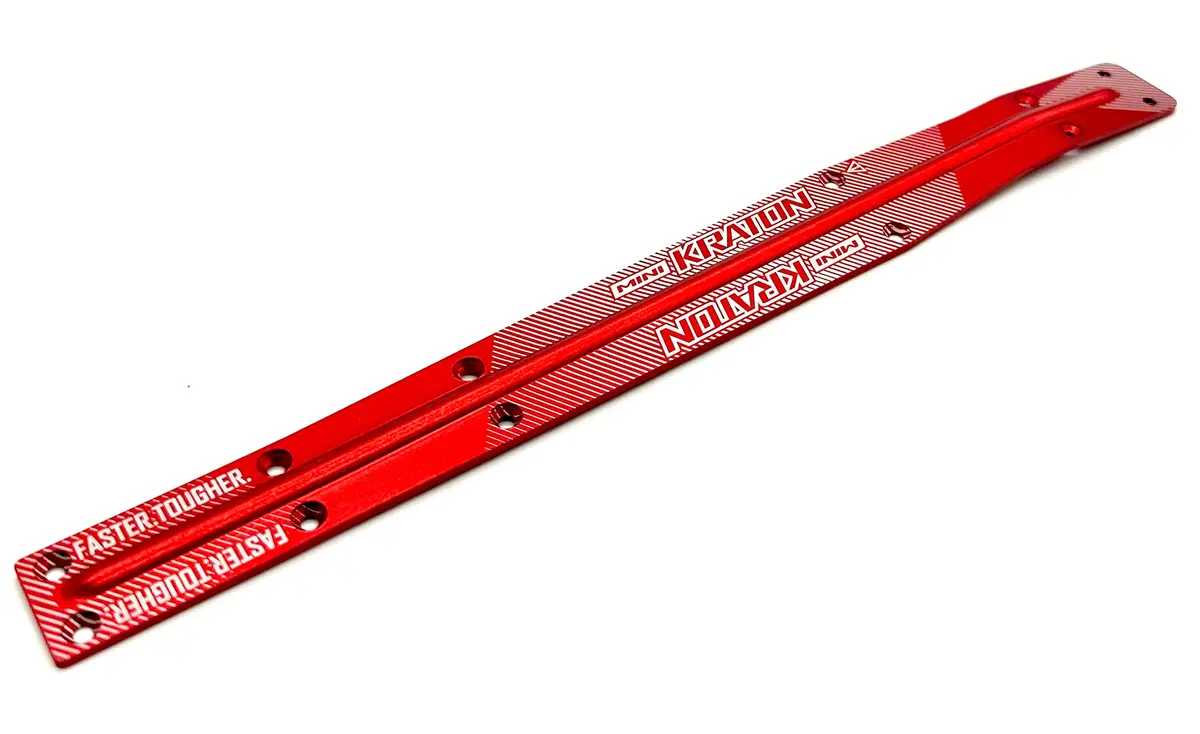 Arrma Mini Kraton 3S - Bash Bar, Aluminum Chassis Annodized Red Ara2508s 1