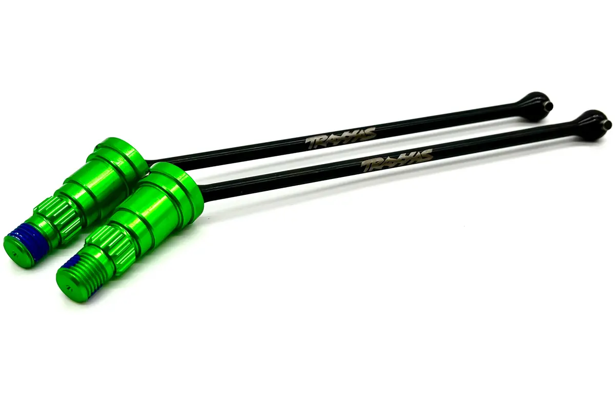 X-Maxx Ultimate Drive Shafts, Front/Rear (W/Green 2025 Stub Axles Traxxas 77097-4 1