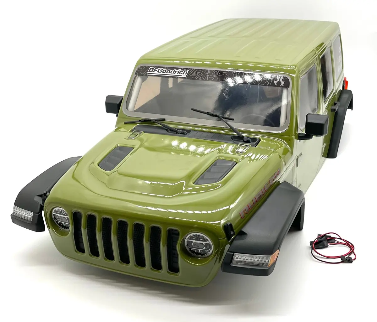 Axial Scx6 Jeep Wrangler Body, W/ Interior, Rollcage, Exterior Details, Lights (Green) Axi05000 1