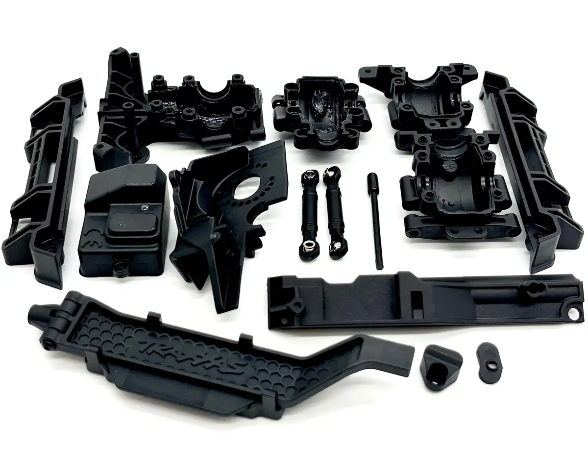 Mini Slash Plastic Set (Front Rear Bulkhead Skid Plates Body Mounts Traxxas 108164-1 1