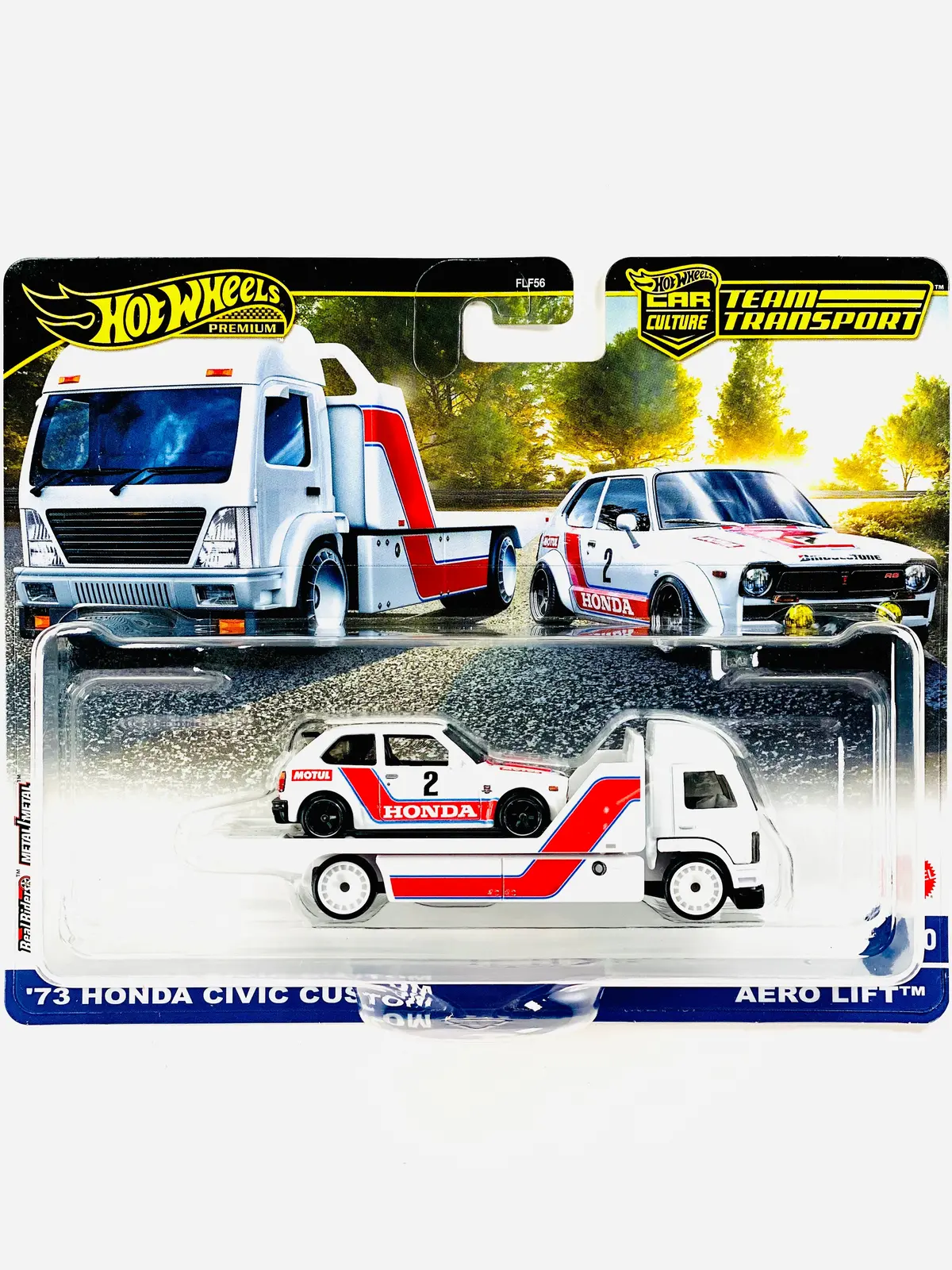 Hot Wheels 2025 Team Transport Case G '73 Honda Civic Custom & Aero Lift #80 - Damaged Card 1
