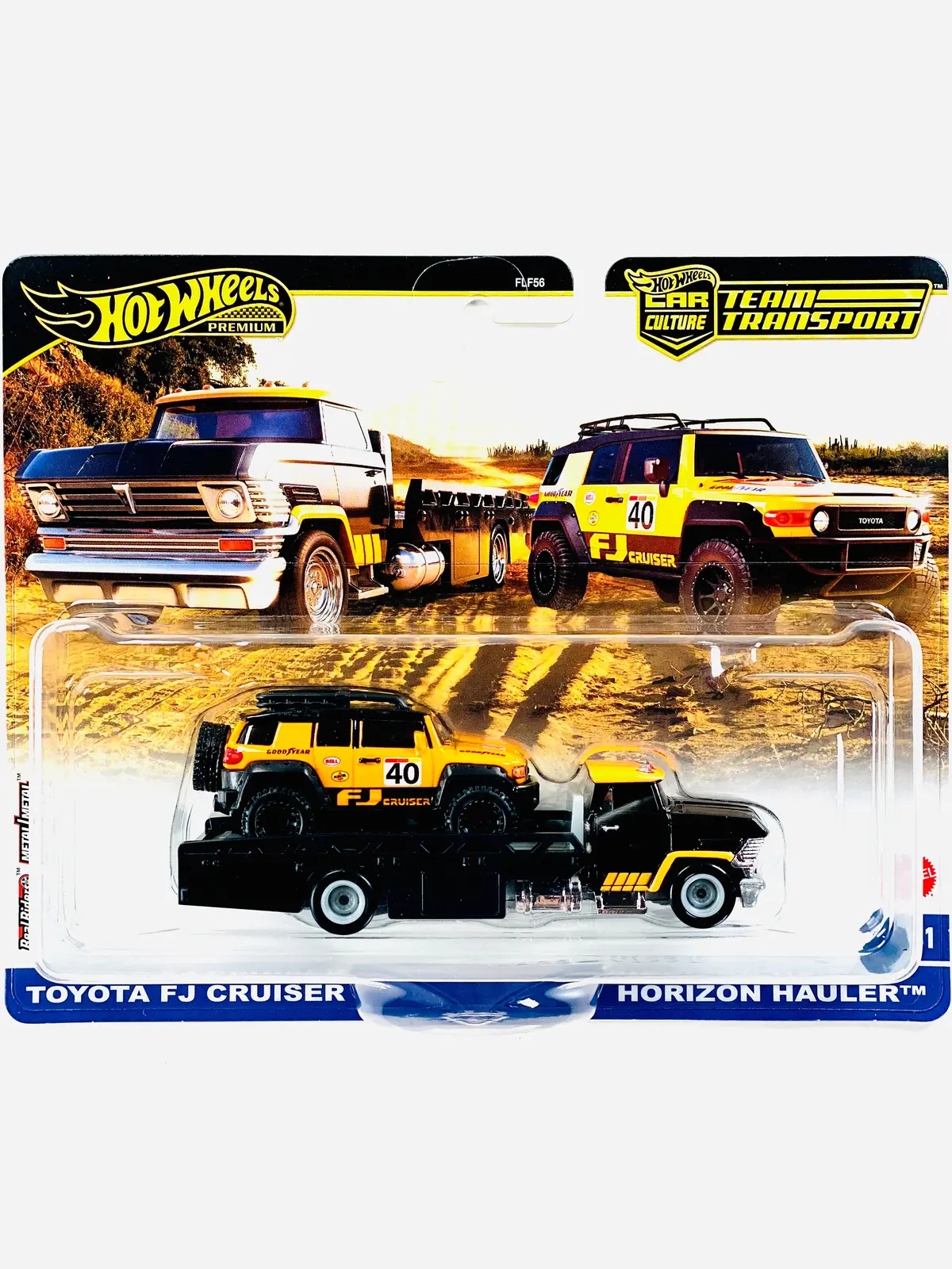 Hot Wheels 2025 Team Transport Case G Toyota Fj Cruiser & Horizon Hauler #81 - Damaged Card 1