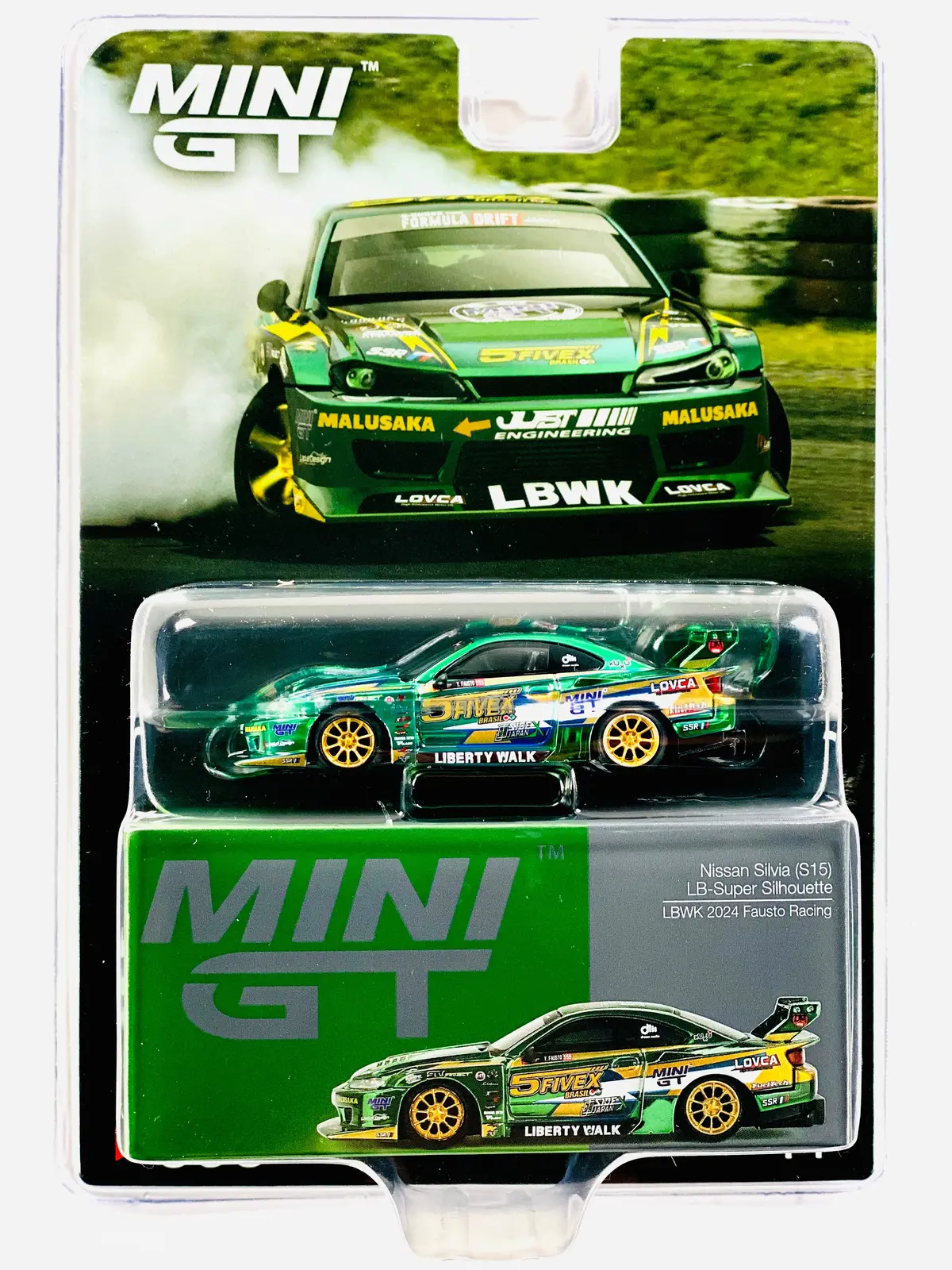 Mini Gt Mijo Exclusive Nissan Lb-Super Silhouette S15 Lbwk Fausto Race #858 1