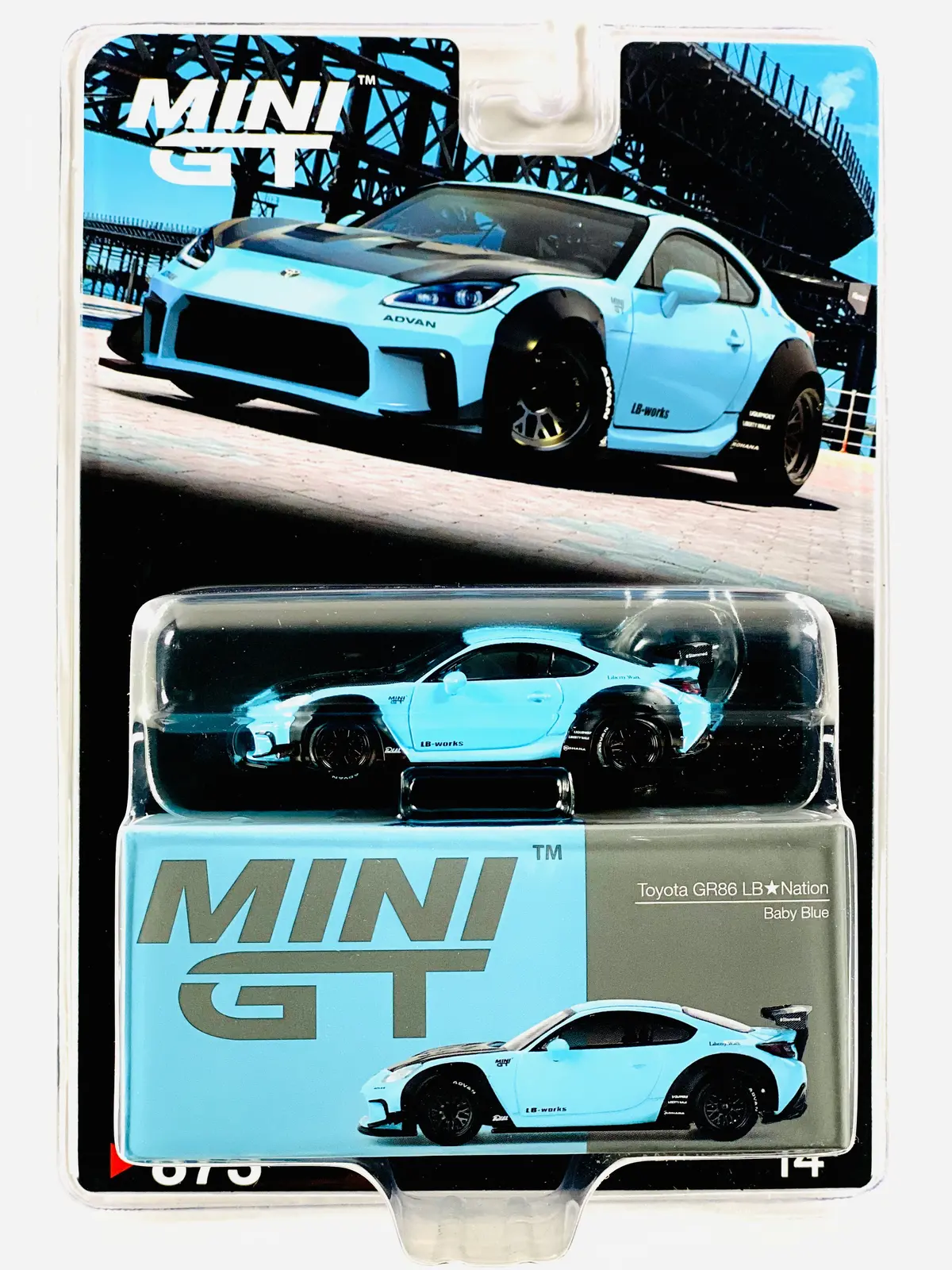Mini Gt Mijo Exclusive Toyota Gr86 Lb-Nation Baby Blue #873 1