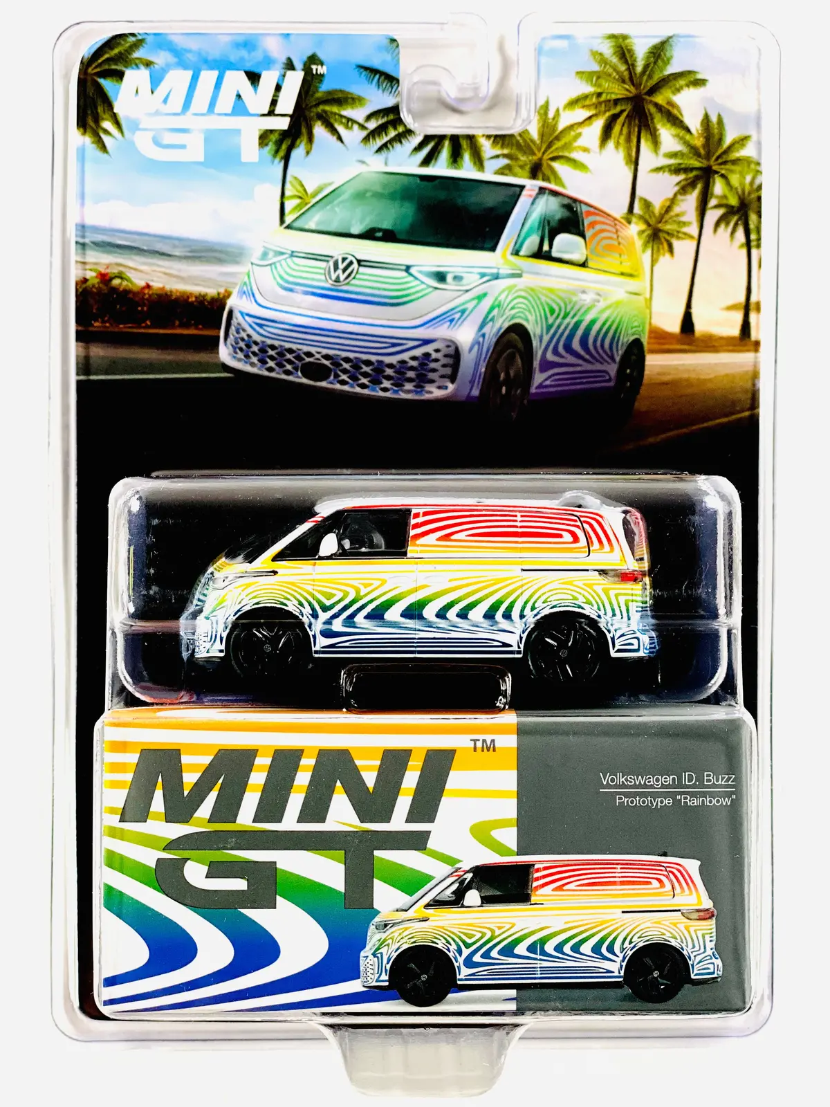 Mini Gt Mijo Exclusive Volkswagen Id. Buzz Prototype “Rainbow” #899 1