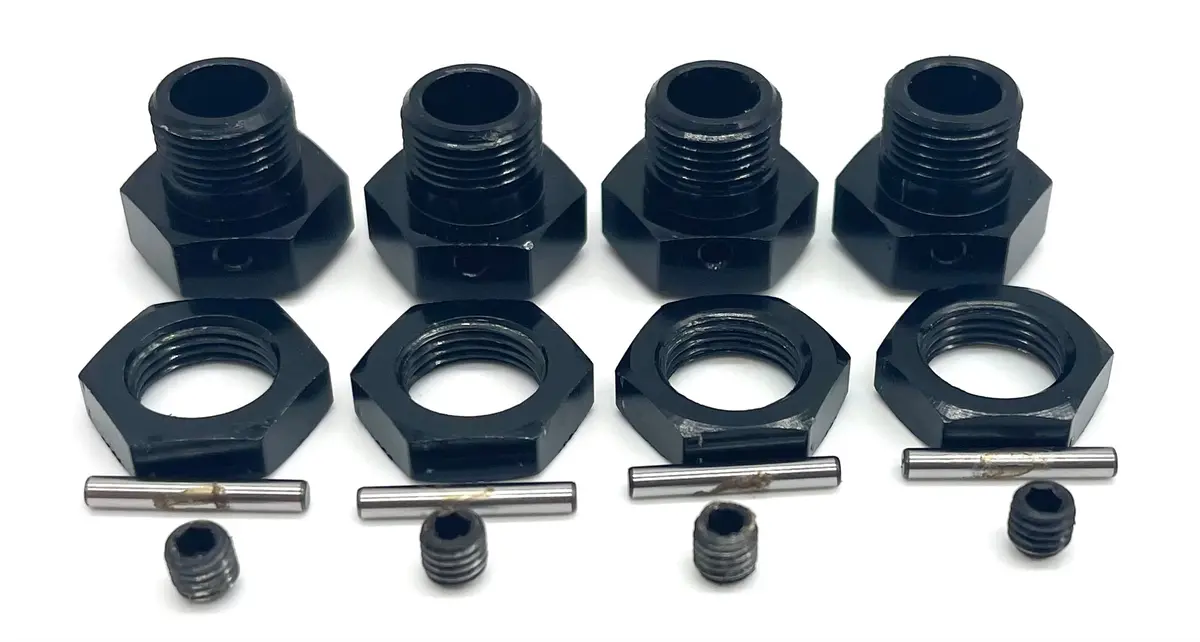 Arrma Big Rock 6S - 17Mm Hex Hubs (Nuts Wheel Black Ara7612 1