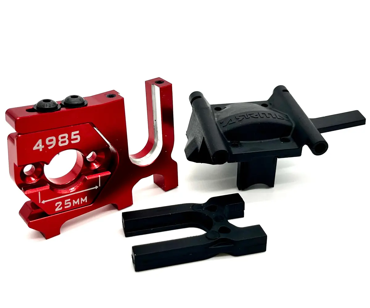Arrma Limitless 120 8S - Red Mount, With Cover, Diff Mount And Plate Ara7816 1