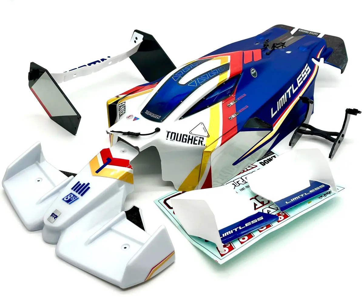 Arrma Limitless 120 8S - Body Shell, Wing Set Mount (White/Blue Ara7816 1