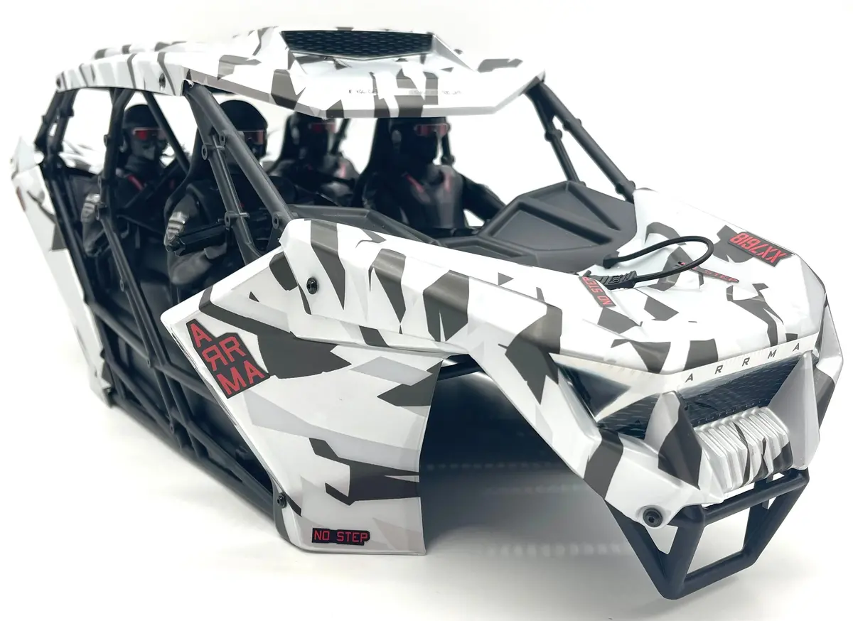Arrma Fireteam 6S Blx  - Roll Cage, Body Panels And Guards (White Camo Ara7618 1