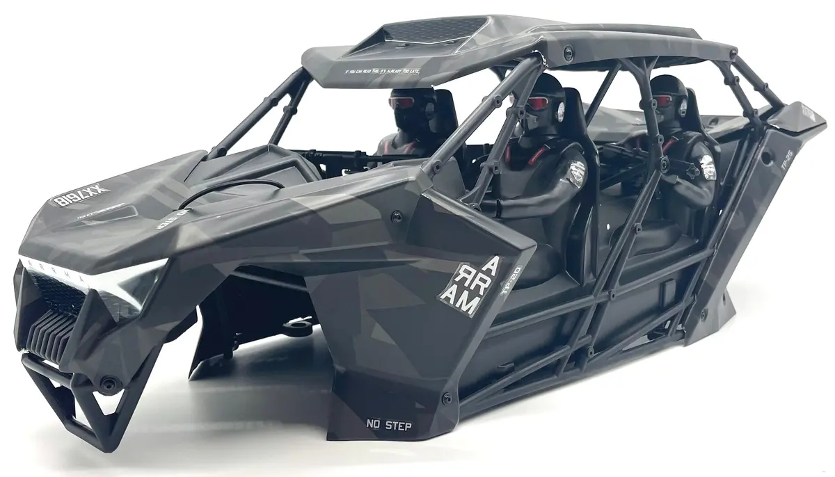 Arrma Fireteam 6S Blx  - Roll Cage, Body Panels And Guards (Black Camo Ara7618 1