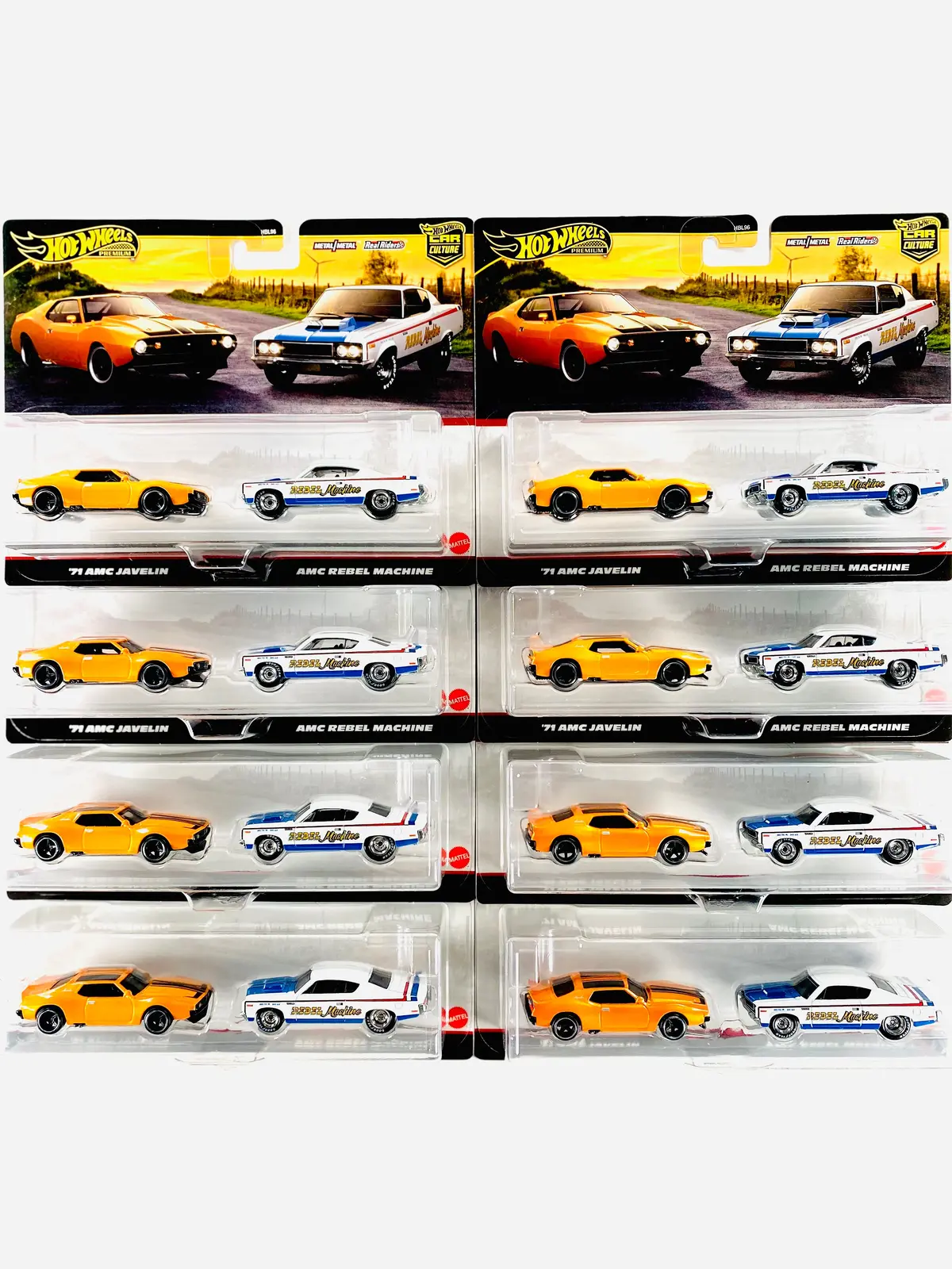 Hot Wheels 2025 Target Exclusive 2 Pack  '71 Amc Javelin & Amc Rebel Machine Solid Pack (8 Pieces) - Damaged 1