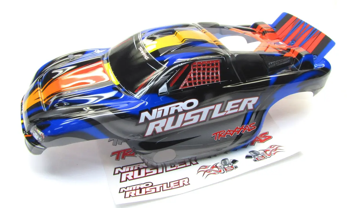 Nitro Rustler - Body Shell (Blue & Silver) Cover Prographix 2.5 44096-3 1