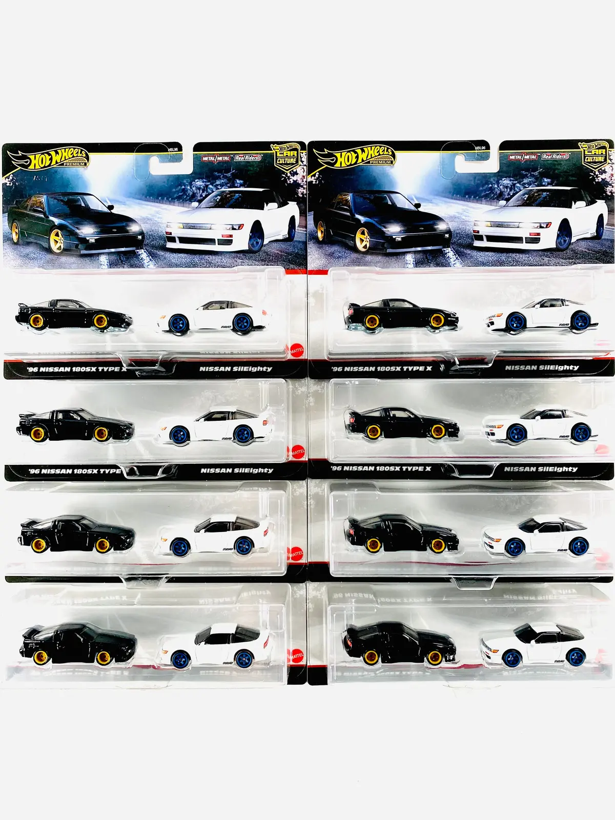 Hot Wheels 2025 Target Exclusive 2 Pack '96 Nissan 180Sx Type X & Nissan Sileighty Solid Pack (8 Pieces) - Damaged 1