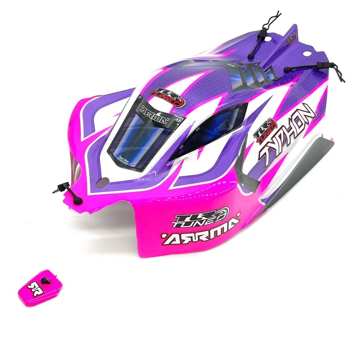 Arrma Typhon Tlr - Body Shell (6S Pink/Purple Polycarbonate Cover & Pins Ara8406 1