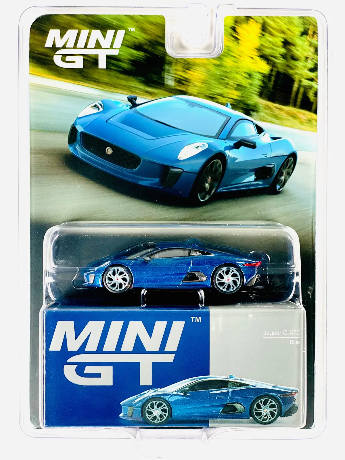 Mini Gt Mijo Exclusive Jaguar C-X75 Blue #884 1