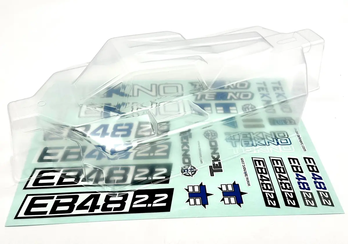 Tekno Eb48 2.2 Clear Body Shell Cover W/Window Mask And Decals (Tkr9045) Tkr9005 1