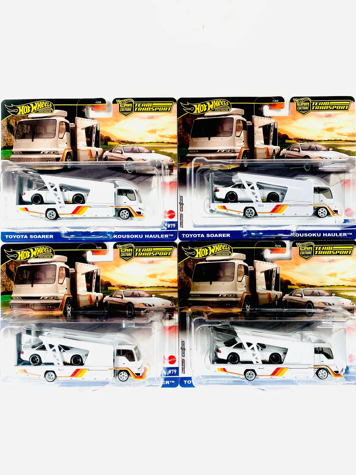 Hot Wheels 2025 Team Transport Toyota Soarer & Kousoku Hauler #79 Solid Pack (4 Cars) 1