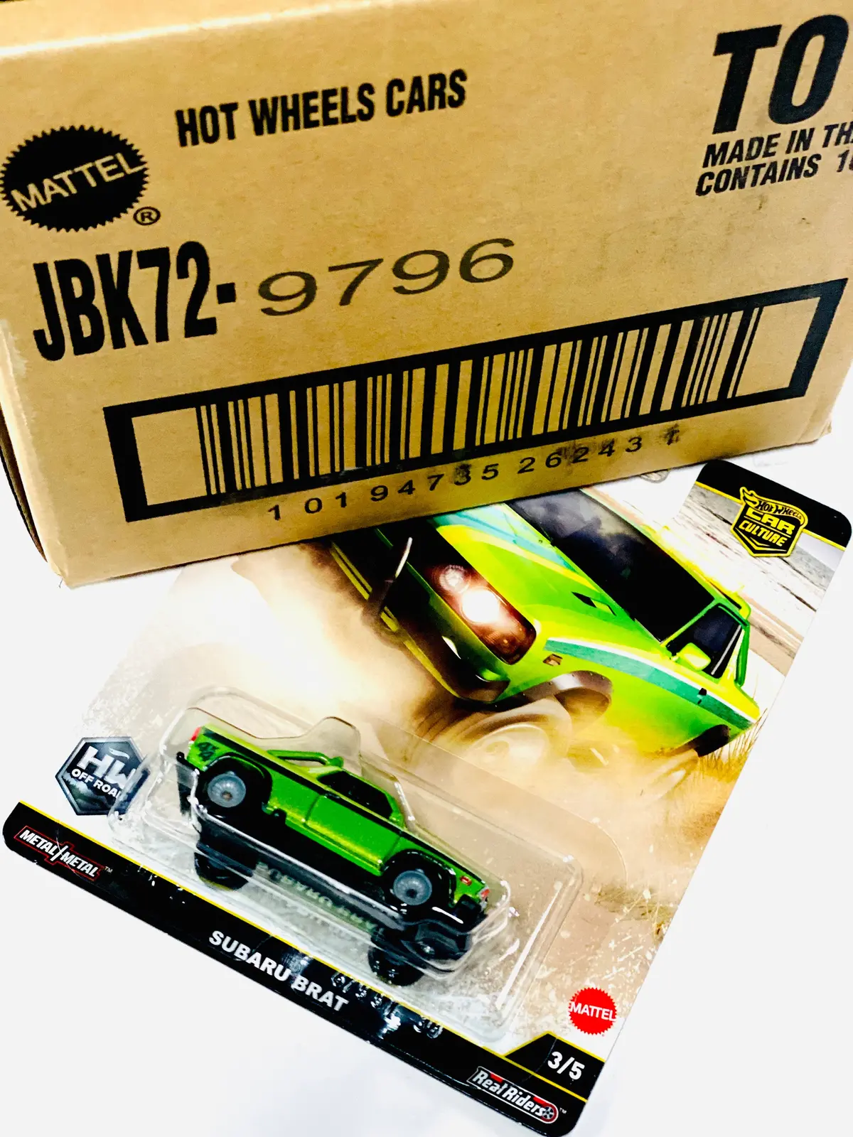 Hot Wheels 2025 Car Culture Subaru Brat Factory Sealed Solid Pack (10 Cars) - Damaged Box 1