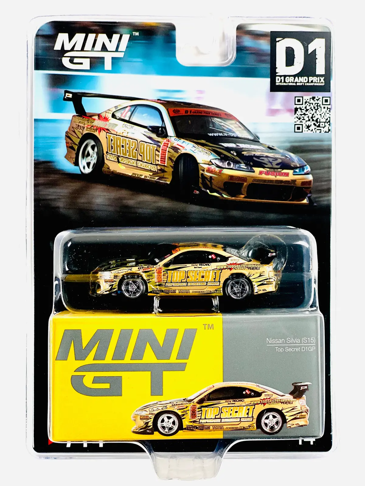 Mini Gt Mijo Exclusive Nissan Silvia (S15) Top Secret D1gp Gold #714 1