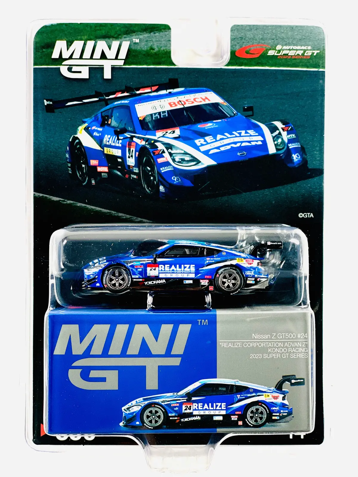 Mini Gt Japan Exclusive Nissan Z Gt500 #24 “Realize Corportation Advan Z” Kondo Racing 2023 Super Gt Series #850 1