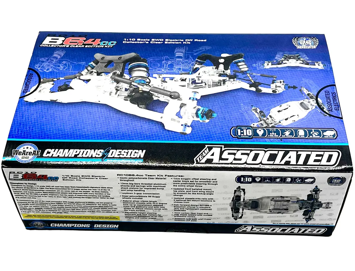 Team Associated B6.4 Cc Asc90043 Rc10b6.4Cc Collector's Clear Edition 1/10 2Wd E 1