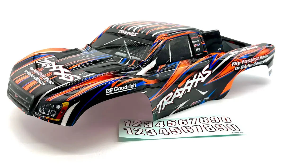 Slash 4X4 Vxl - Body Shell (Orange Black Clipless Cover 68386-4 1