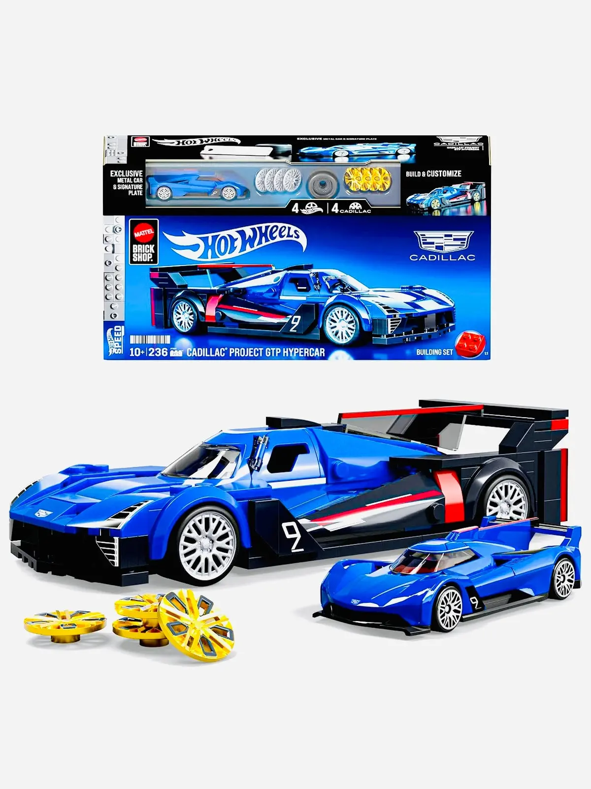 Mattel Brick Shop Hot Wheels Cadillac Project Gtp Hypercar Building Set 1