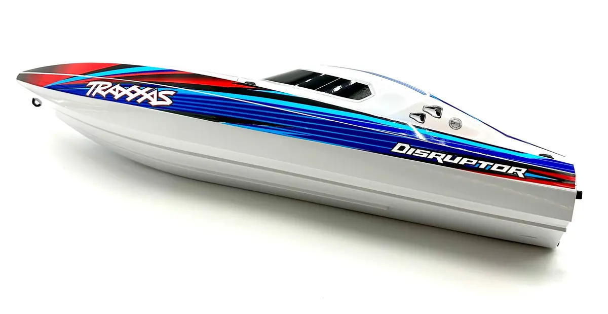 Disruptor Boat Hull & Hatch (Blue Graphics 10615 10616) Traxxas 106064-4 1