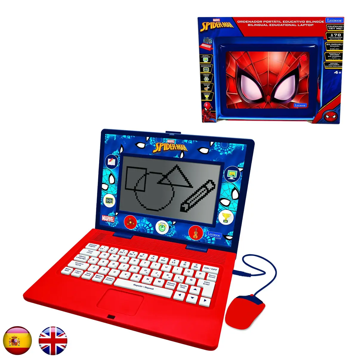 Spiderman Bilingual Educational Laptop With 170 Educational Activities And 6.7” Screen 1