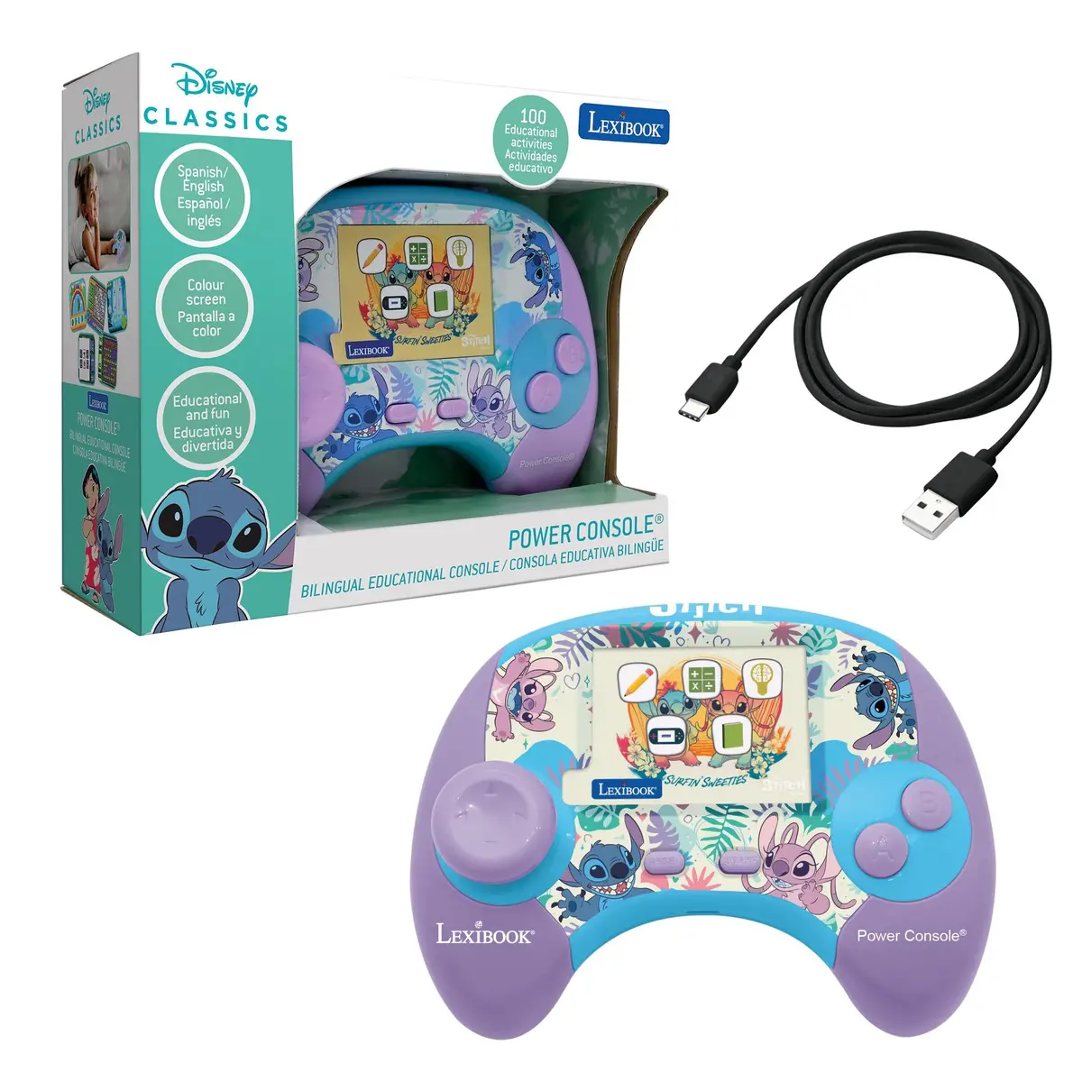 Stitch Bilingual Educational Game Console With 100 Interactive Activities 1